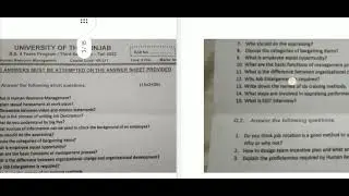 HRM 211 Human Resource Management||  2023  Paper Solution || 3rd Semester