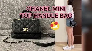 CHANEL 22 MINI TOP HANDLE BAG! Reveal / What fits? / modshots / review!