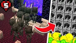 I Built a Wither Skeleton Farm in Minecraft Hardcore