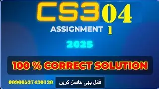 Cs 304 assignment 1 solution fall 2025