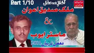 Malik Sadiq Awan vs Master AYub  ( ترہیاں سہنسہ ) Mahfil 2001 sher part 1/11 #pothwarisher#sadiqayub