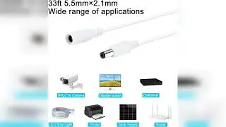 Review: DC Power Extension Cable 33ft, 2.1mm x 5.5mm Plug Compatible with 12V DC Adapter Cord ...