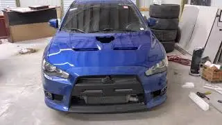 Salvage Title Evo X Finished! Partify Hood!