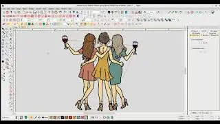 Girls&rsquo; Night Embroidery Digitizing | Best Friends & Wine Machine Design