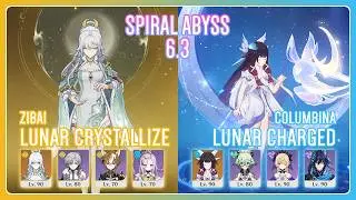 C0 Zibai Lunar Crystallize & C0 Columbina Lunar Charged | Spiral Abyss 6.3 | Genshin Impact