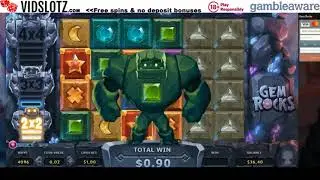 Amazing! Gem Rocks $1600 Super Mega Big Win - Blue Room Slots