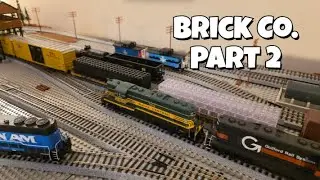 Brick Yard Deliveries Part 2 GP40-2 Lash Up Guilford Classic Lego Brick Build on Computer Desk