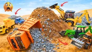 JCB 5CX Loading Stone & Sand | JCB Tractor Cartoon Video| Hindi Toy Story