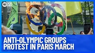 Paris Riot: Police Clash with Anti-Olympic Activists at May Day March | 10 News First
