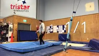 [Gymnastics] Trampoline Game - Stick It! Score: 15/19