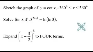 MATHEMATICS N4 SKETCH GRAPHS | EXPONENTIAL EQUATIONS | BINOMIAL EXPANSION AUGUST 2021 QUESTION 3