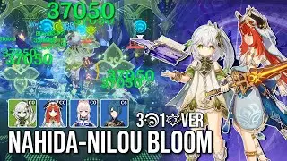 BLOOM FRENZY! Nahida-Nilou Bloom (3 Hydro-1 Dendro ver) [3.2 Abyss Showcase]
