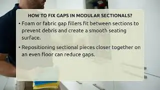 How To Fix Gaps In Modular Sectionals? - Your Organization Mentor
