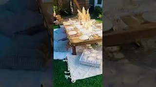 Boho picnic set up for a bachelorette party in Scottsdale, Arizona!