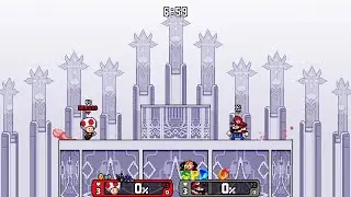 Rivals of Aether - Toad vs Speedrunner Mario (Level 9 CPU)
