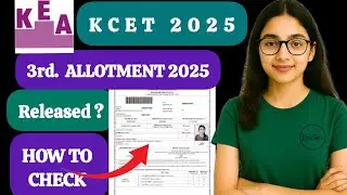 kcet third allotment 2025 | kcet round 3 allotment 2025