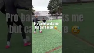 Pro baller cooked me but he couldn&rsquo;t score 😂 #footballer #soccer #1v1s