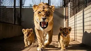 Angry Lioness Protecting Her Cubs 😱 | Rare Wildlife Moment Caught on Camera
