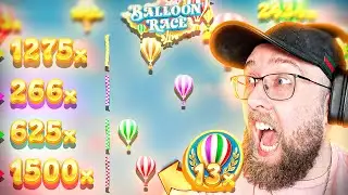 HUGE BETS ON NEW BALLOON RACE LIVE GAME SHOW! (INSANE)