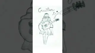 Guitar Girl #youtubeshorts #shorts #ytshorts #reels #artist #sketch #guitar #girls #trending #korean