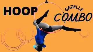 Aerial Hoop Beginner Move GAZELLE Combo | Lyra Easy Tutorial