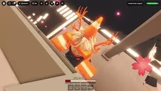 Trying to hit people off the tower in jjs #jjk #gaming #roblox