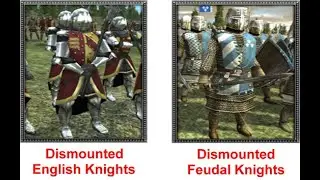 Medieval II: Total War 1vs1-Kingdoms: Dismounted Feudal Knights vs Dismounted English Knights