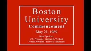 1989 Boston University Commencement TV coverage