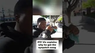 PTF Vic explains why he got eyepatch swag #fyp #shorts #paythefeetv #hiphop