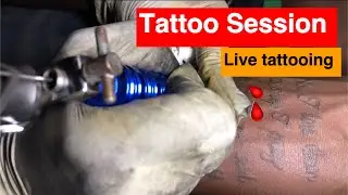 Live Tattooing(quote tattoo) #tattoos #facetattoos