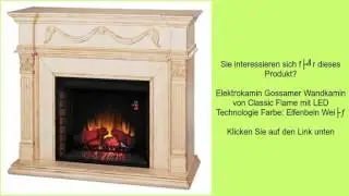 Elektrokamin Gossamer Wandkamin von Classic Flame mit LED Technologie Farbe: Elfenbein Wei&szlig;