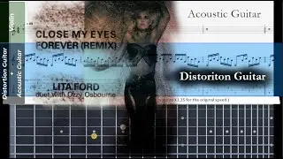 (Best Guitar Lesson) Lita Ford & Ozzy Osbourne - Close My Eyes Forever (slow speed for lesson)