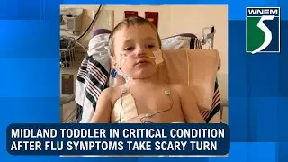 Midland toddler in critical condition after flu symptoms take scary turn
