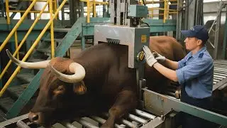 Inside the Bull Meet Industry | from Cattle Farming to Leather Food Production (Full Process)