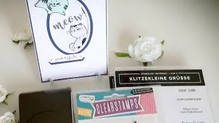 Karte basteln mit Action Stempelset, Test Stanze und Stempelmontage stampin up