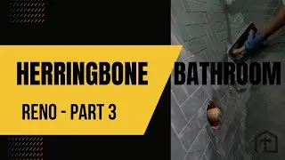 Bathroom Reno Pt 3 | Epoxy Grout  | Caulking & Final Tile Cleaning DIY  | Herringbone Tile