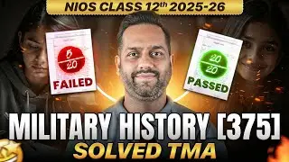 NIOS Class 12 Military History 375 TMA Solved April 2026 | Military History 375 Solved TMA