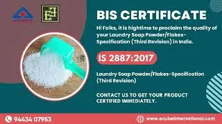 BIS certification for Laundry Soap Powders/Flakes-Specification  IS 2887