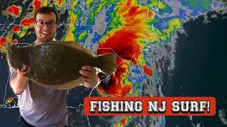I Caught My Personal Best Fluke After A Hurricane!!! Surf Fishing NJ!