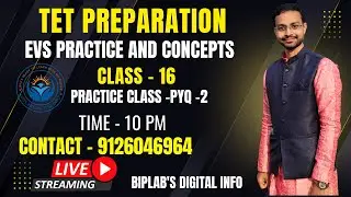 EVS- PRACTICE PYQ- (2)16 II WB Primary TET & Upper Primary TET || #biplabsarkar #biplab_sir #DIET