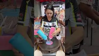 Crispy rainbow crepes. Must-try in Bangkok!