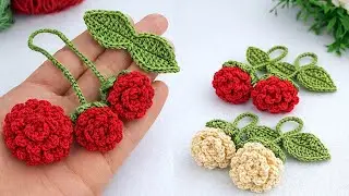 WOW! 😍 Easy Crochet Rose Keychain Tutorial 🌹 Perfect Gift & Sell Idea 💰