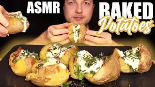 ASMR LOADED BAKED POTATOES MUKBANG | No Talking Eating Sounds | Chill Down ASMR