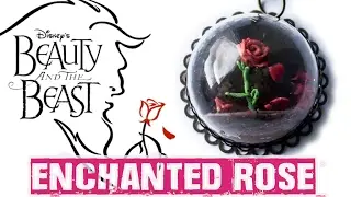 Polymer Clay Tutorial - Enchanted Rose Pendant miniature from Beauty and The Beast - Walt Disney