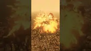 Giant explosion destroys city's downtown! (Simulation done in Teardown)