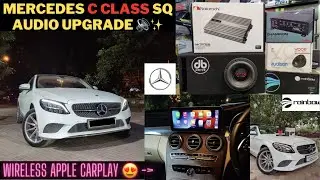 MERCEDES C Class Upgraded with SQ ACTIVE Audio Upgrade 🇧🇪🔊 Wireless Apple CarPlay ✅| CAR MAN INDIA