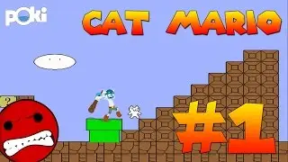 All the Fails! Cat Mario Walkthrough Episode 01, Levels 1 - 3 | Poki Game Movies