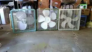 Three Edison box fans