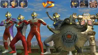 UFE3：Ultraman Tiga/Ultraman Justice/Delusion-Seven VS Fake Dyna/Bemenstein/King Joe