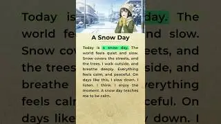 A Snow Day | Calm English Practice  #learnenglish